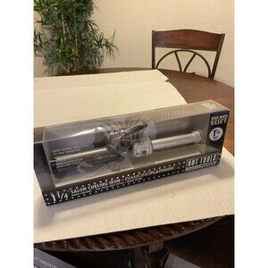 Hot Tools Diamond Platinum Salon Curling Iron 1 1/4" Nano Ceramic Silver